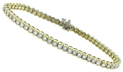 3.60ct Diamond Gold Tennis Bracelet