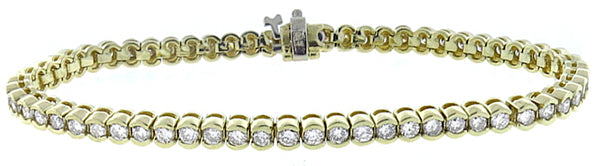 3.60ct Diamond Gold Tennis Bracelet