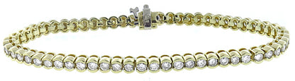 3.60ct Diamond Gold Tennis Bracelet