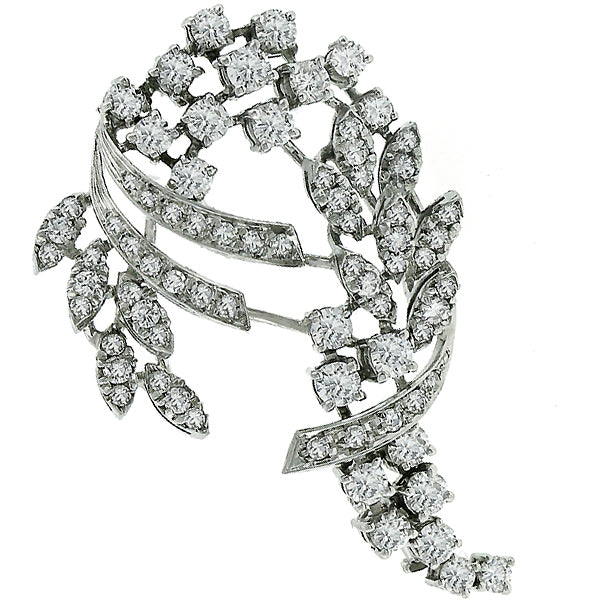 3.60ct  Diamond Platinum Pin