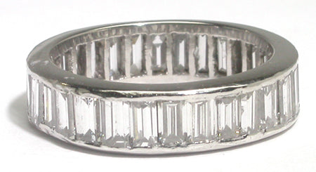 3.6ct Diamond 1960's 18k White Gold Eternity Band