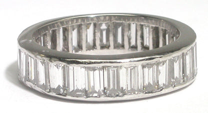 3.6ct Diamond 1960's 18k White Gold Eternity Band