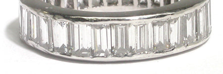 3.6ct Diamond 1960's 18k White Gold Eternity Band