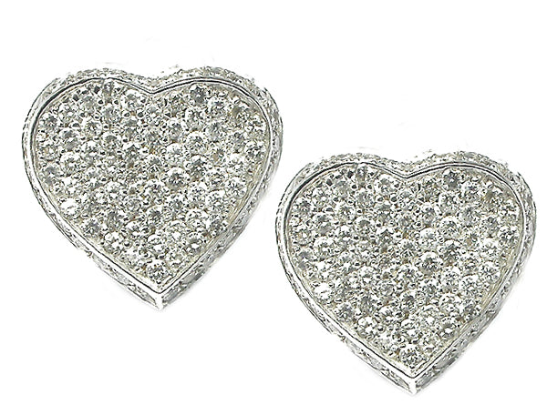 3.84ct Diamond Heart Earrings