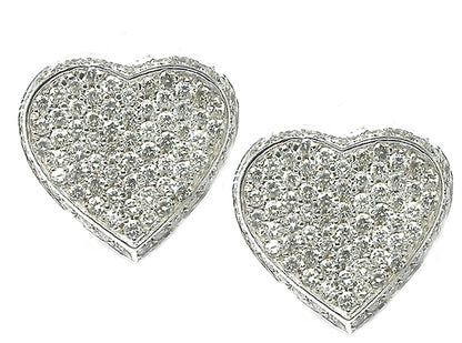 3.84ct Diamond Heart Earrings
