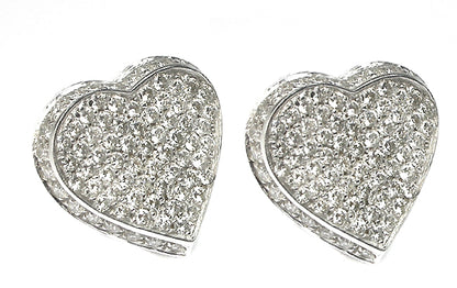 3.84ct Diamond Heart Earrings