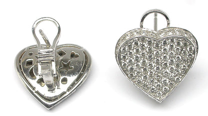 3.84ct Diamond Heart Earrings