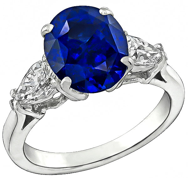 3.99ct Sapphire 0.70ct Diamond Engagement Ring