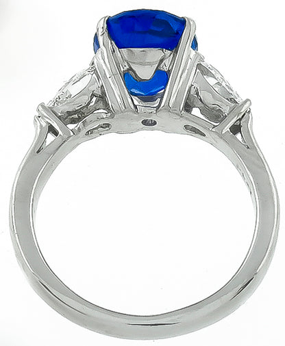 3.99ct Sapphire 0.70ct Diamond Engagement Ring