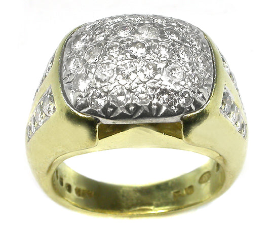3ct Diamond 18k Yellow Gold Ring