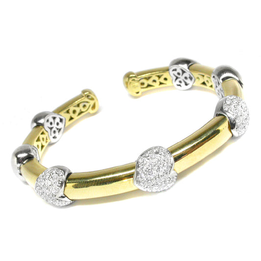 3ct Diamond 18k Yellow & White Gold Bracelet