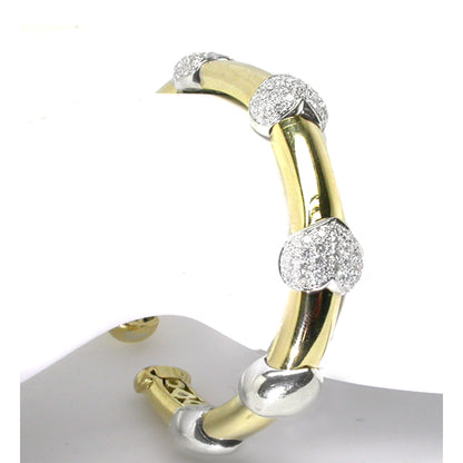 3ct Diamond 18k Yellow & White Gold Bracelet