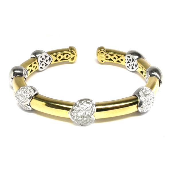 3ct Diamond 18k Yellow & White Gold Bracelet
