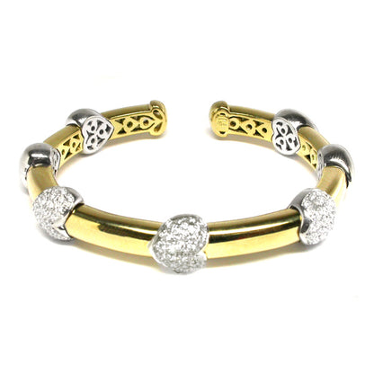 3ct Diamond 18k Yellow & White Gold Bracelet