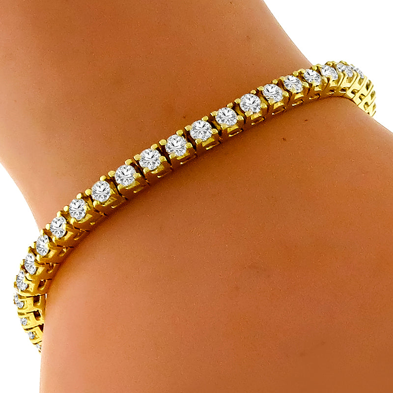 4.50ct Diamond Tennis Bracelet 14K Yellow Gold