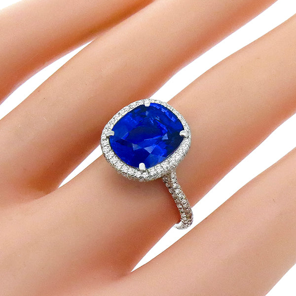 4.80ct Ceylon Sapphire 1.25ct Diamond Engagement Ring