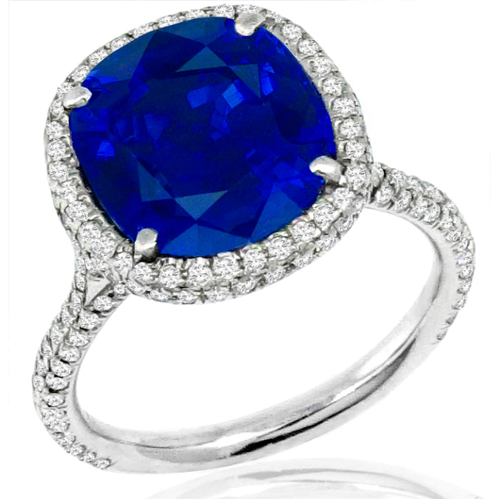 4.80ct Ceylon Sapphire 1.25ct Diamond Engagement Ring