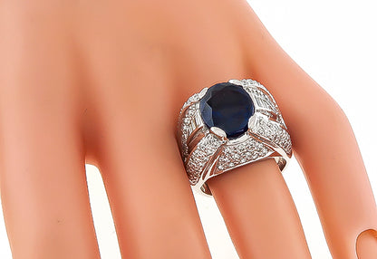 4.00ct Sapphire 2.00ct Diamond Ring