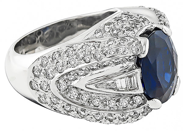 4.00ct Sapphire 2.00ct Diamond Ring