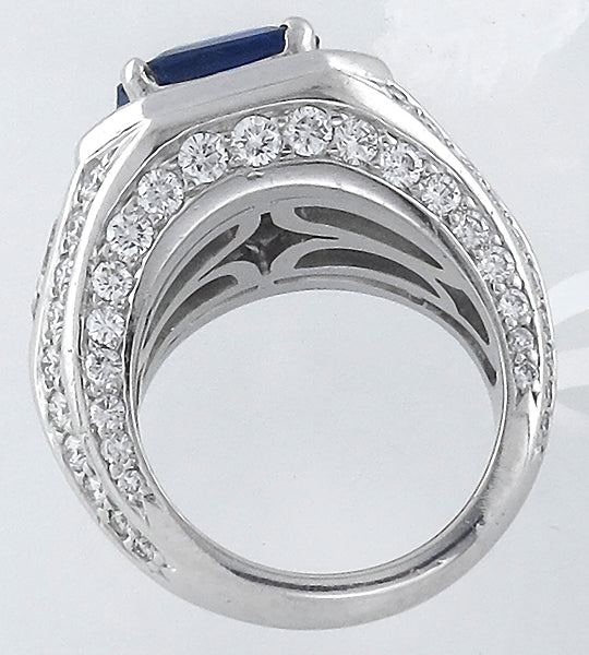 4.24ct Sapphire 4.70ct Diamond Ring