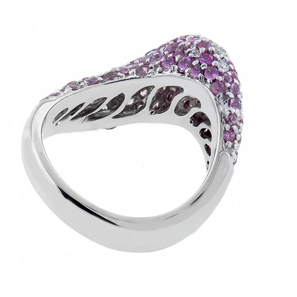 4.40ct Pink Sapphire & 0.45ct Diamond Gold Ring