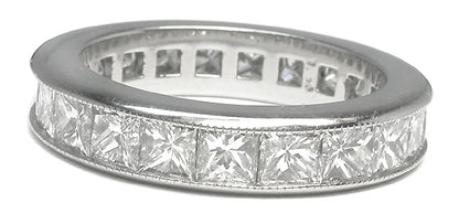 4.50ct Princess Cut Diamond Platinum Eternity Wedding Band