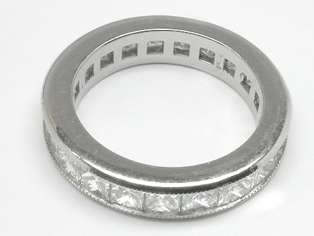 4.50ct Princess Cut Diamond Platinum Eternity Wedding Band
