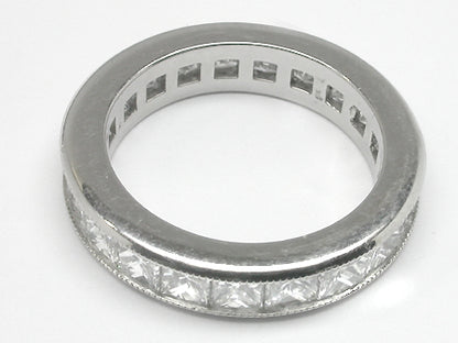 4.50ct Princess Cut Diamond Platinum Eternity Wedding Band