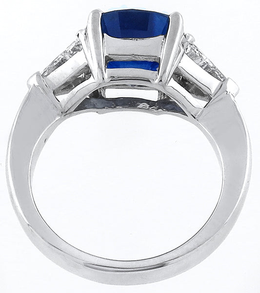 4.52ct Sapphire 0.88ct Diamond Engagement Ring