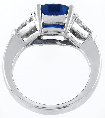 4.52ct Sapphire 0.88ct Diamond Engagement Ring