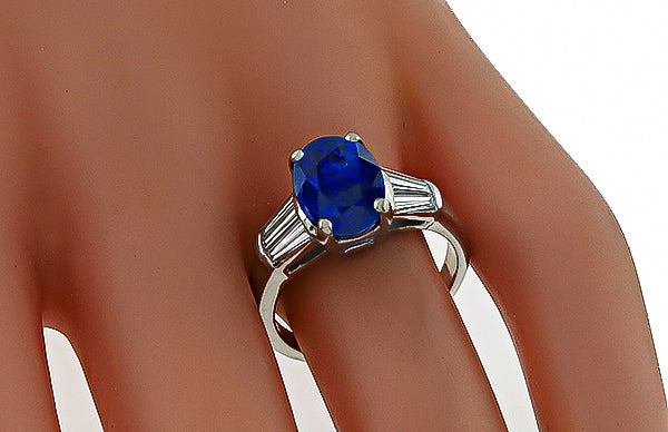 4.53ct Sapphire Engagement Ring