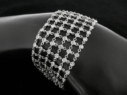 4.90ct Diamond  Gold Italian Bracelet