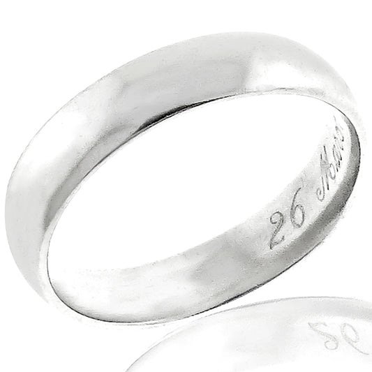 Estate 4mm Comfort Fit Platinum Wedding Band