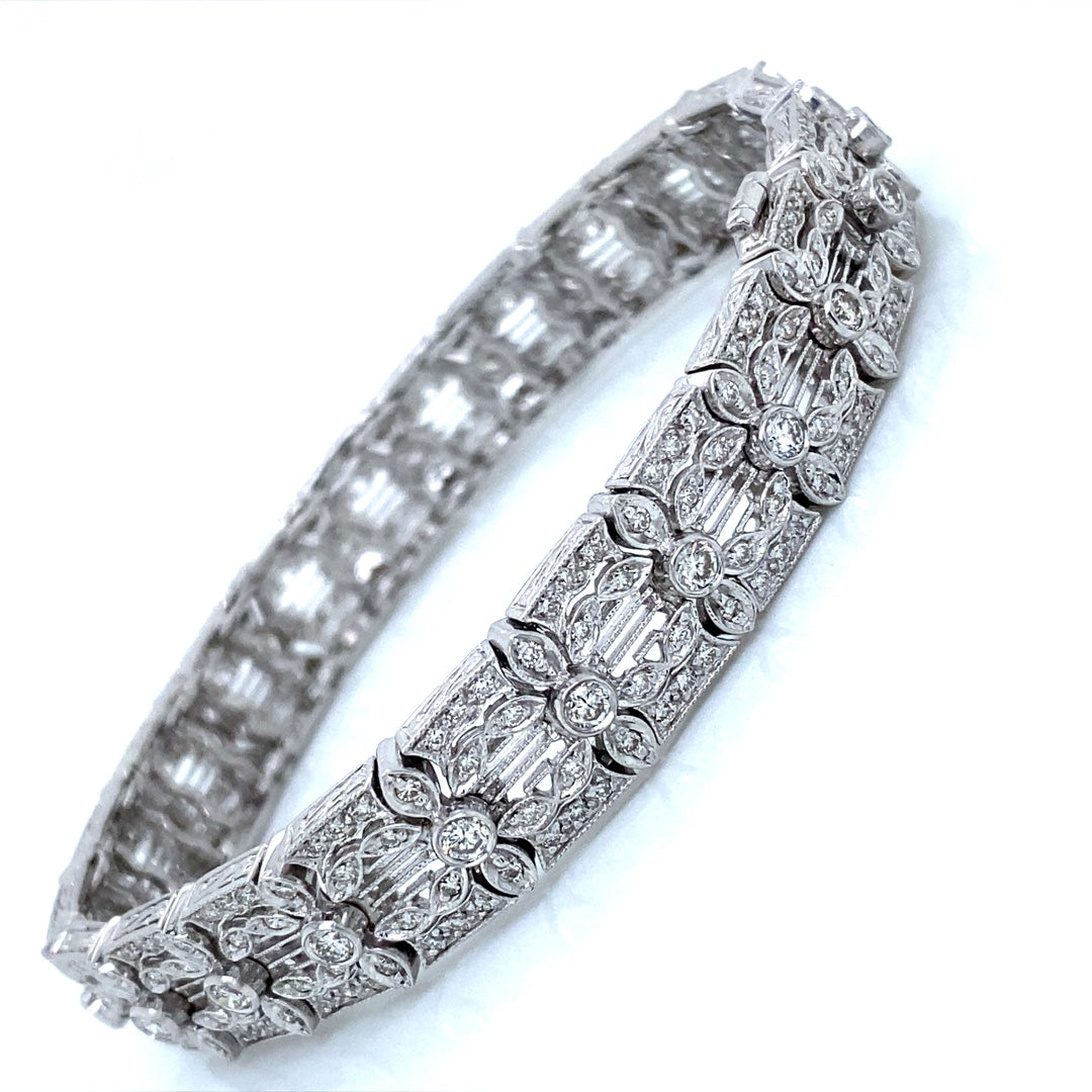 5.50ct Diamond  Filigree  Bracelet