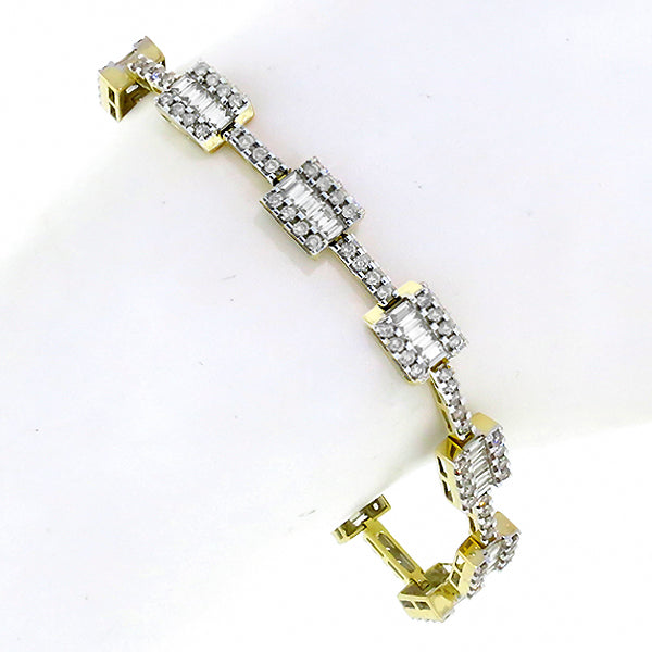 5.00ct  Diamond  Gold Bracelet