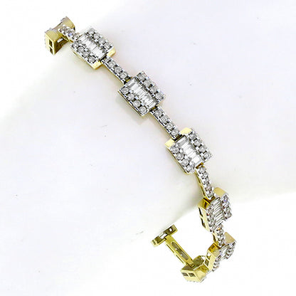 5.00ct  Diamond  Gold Bracelet