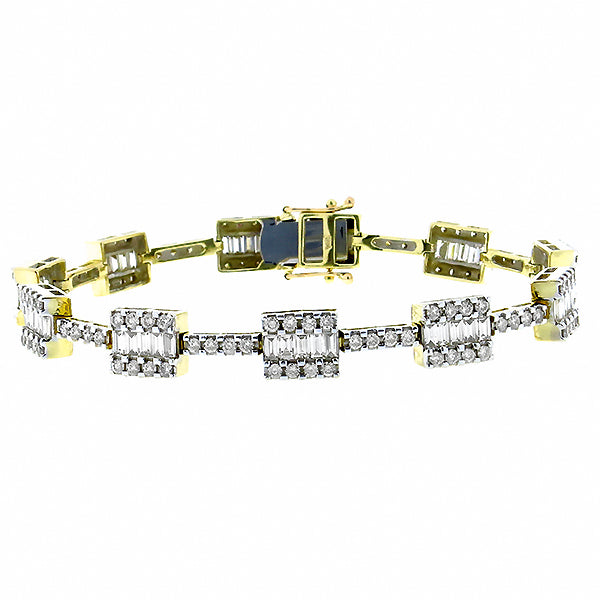 5.00ct  Diamond  Gold Bracelet