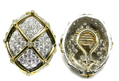 5.00ct Diamond Gold Vintage Earrings