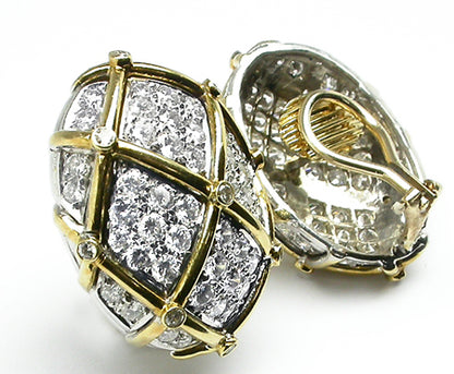 5.00ct Diamond Gold Vintage Earrings