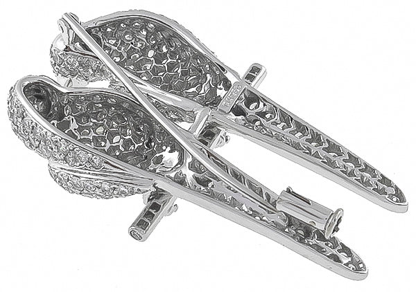 5.00ct Diamond Ruby Love Birds Pin