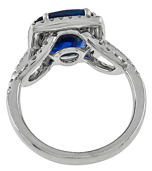 5.16ct Sapphire 1.00ct Diamond Engagement Ring