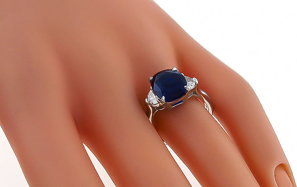 5.17ct Sapphire 0.60ct Diamond Engagement Ring