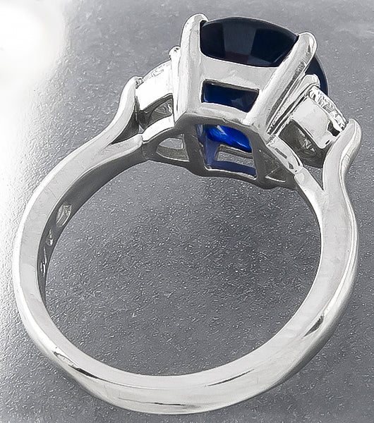 5.17ct Sapphire 0.60ct Diamond Engagement Ring