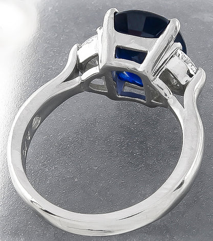 5.17ct Sapphire 0.60ct Diamond Engagement Ring