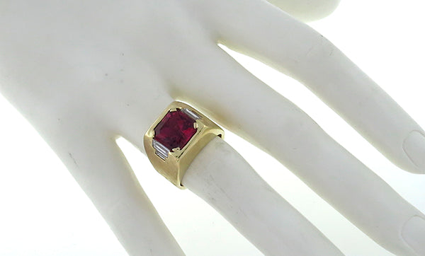 5.21ct Pink Tourmaline 0.35ct Diamond Ring