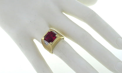 5.21ct Pink Tourmaline 0.35ct Diamond Ring