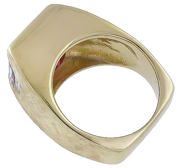 5.21ct Pink Tourmaline 0.35ct Diamond Ring