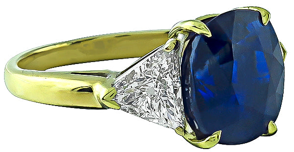 5.28ct Sapphire 1.00ct Diamond Engagement Ring