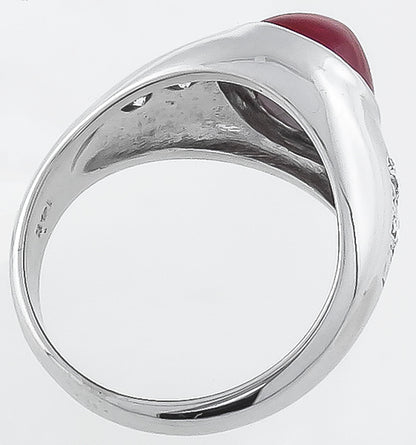 5.36ct Burmese Ruby 0.25ct Diamond Ring