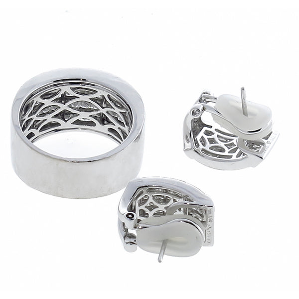 5.92ct Diamond Gold Ring and Earrings Set